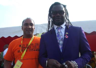 Isaac with Levi Roots, Jamaica Day extra cropped resized 120812.jpg